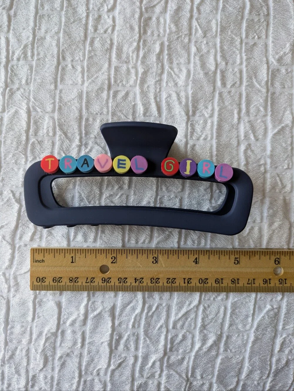 Travel Girl Hair Clip Claw Style Handcrafted | NWT